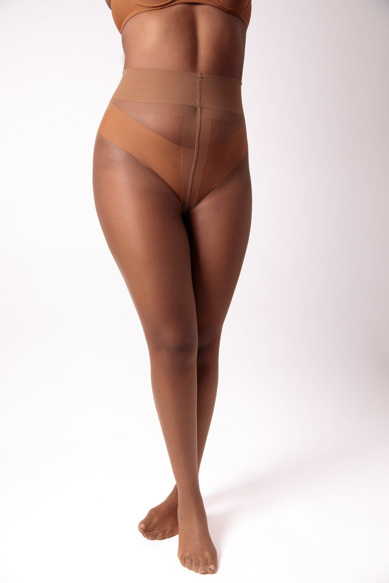 20 Denier Semi-Matt Tights Hosiery Nubian Skin Caramel S 