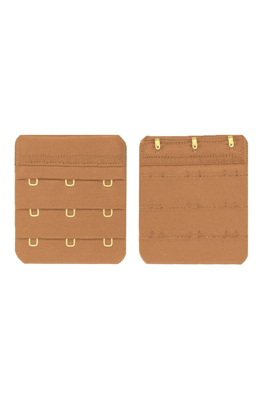 Bra Extender (Pack of 2) Bra Accessories Nubian Skin Café au Lait 3 x 3 