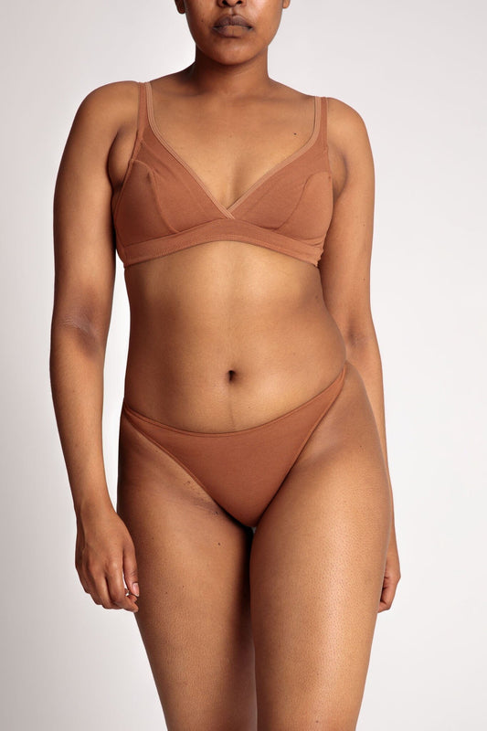 Cotton Wirefree Moulded Padded-Strap Bra by Naturana Online, THE ICONIC