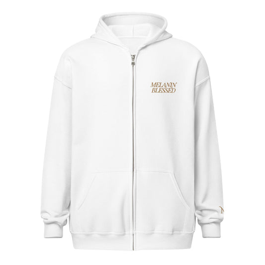 Melanin Blessed Zipped Hoodie Hoodies & Sweatshirts Nubian Skin 