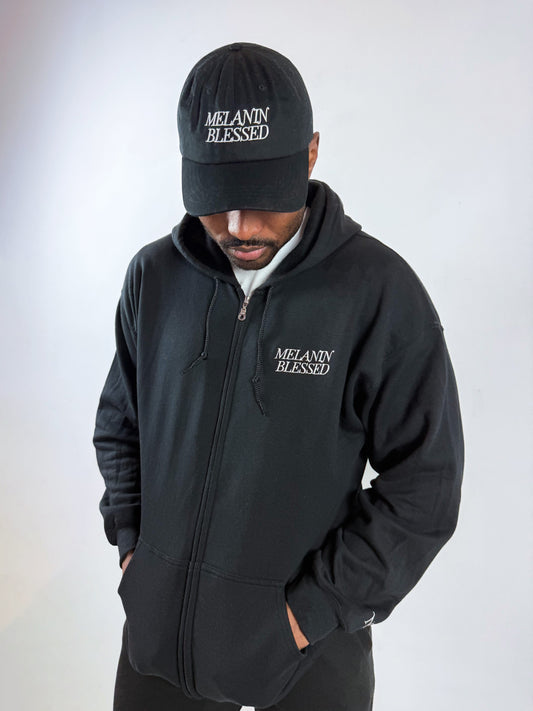 Melanin Blessed Zipped Hoodie Zipped Hoodie Nubian Skin 